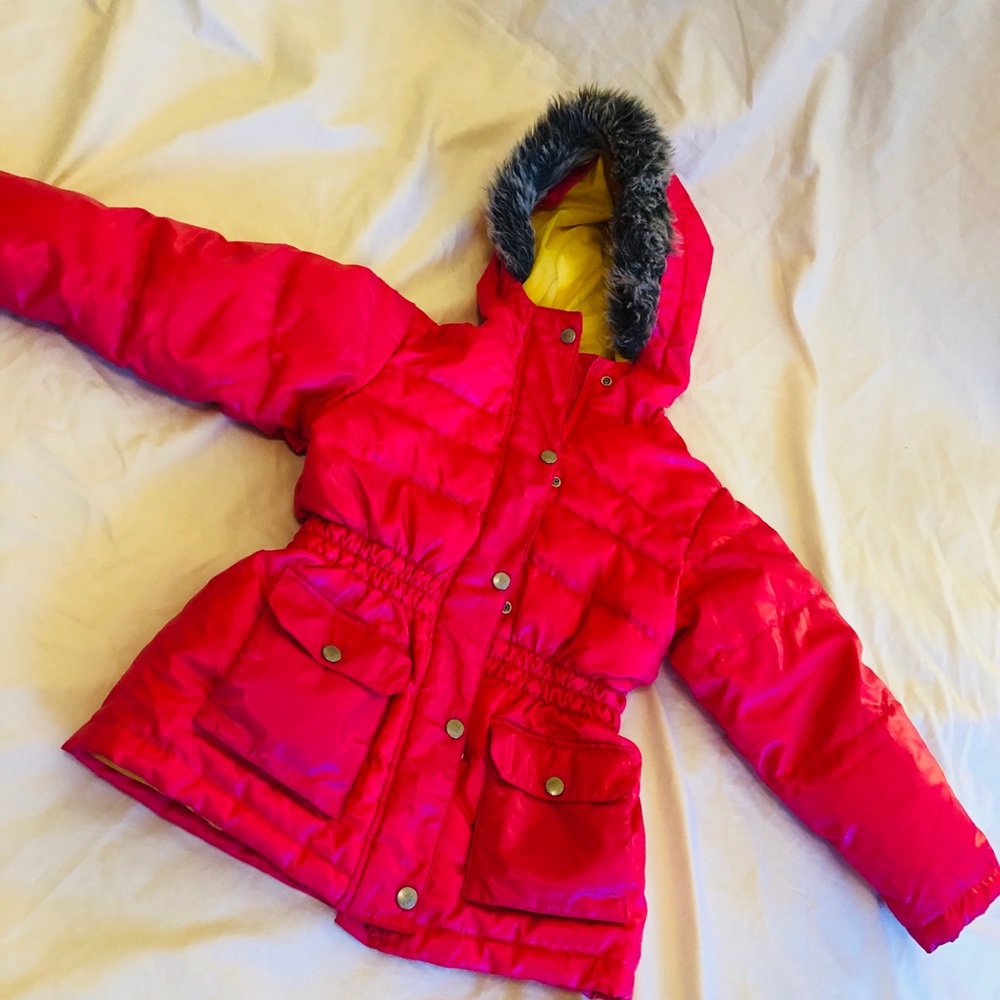 Hanna Andersson size 5-6 girls warm puffer coat
